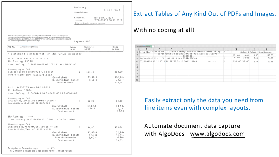Extract Tables from Images with AlgoDocs