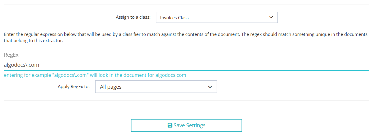 Assign a Class and Regex to an Extractor