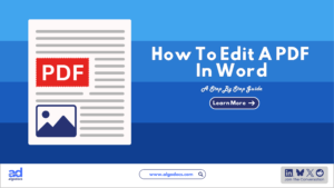 How to Edit PDF In Word